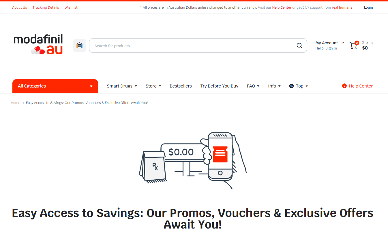 ModafinilAU Discounts Page - Modafinil.org ModafinilAU Discounts Page